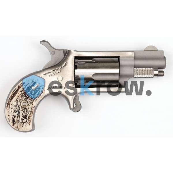 North American Arms Mini Revolver .22LR 1.125" Barrel 5-Rounds Stag Grips