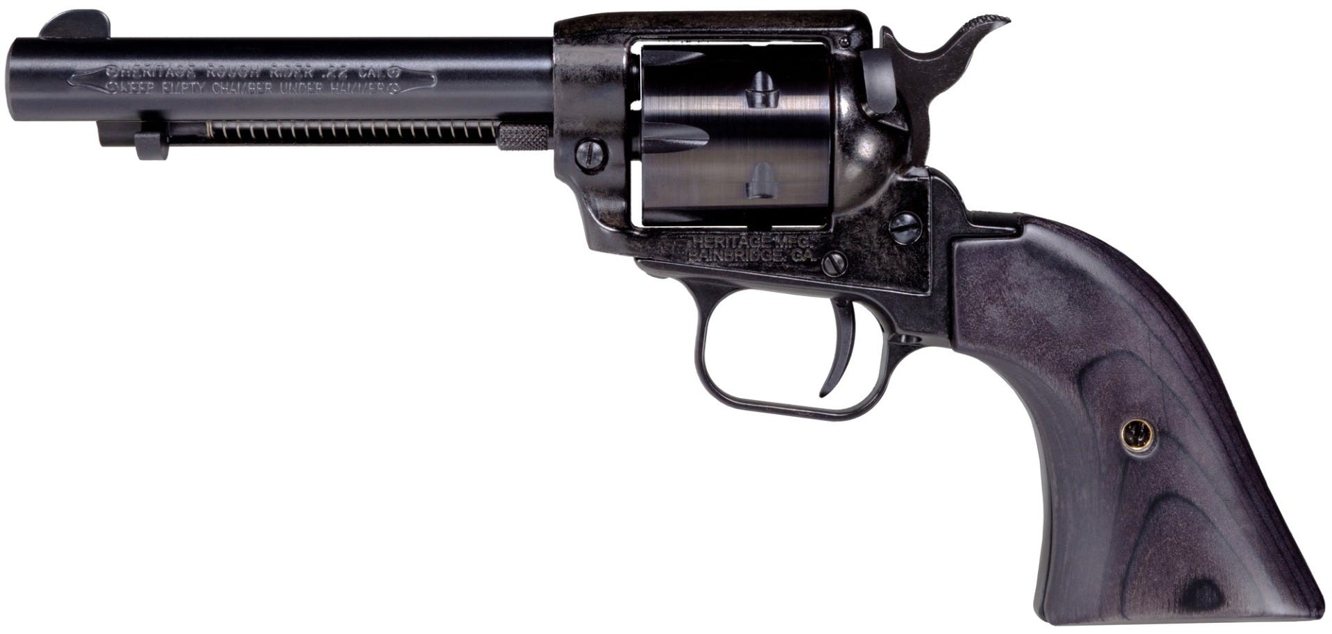 Heritage Firearms Rough Rider .22 LR 4.75" Barrel 6-Rounds Laminate Wood Grip - Image 2