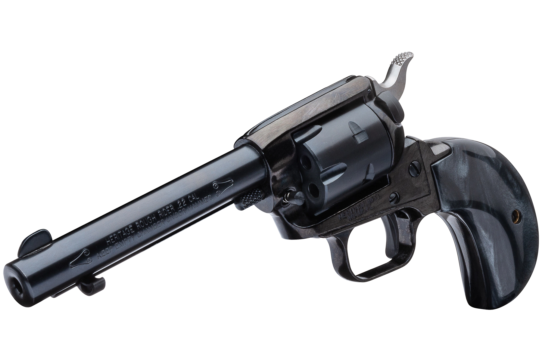 Heritage Firearms Rough Rider .22 LR/.22 Mag 4.75" Barrel 6-Rounds Black Pearl Grip - Image 3