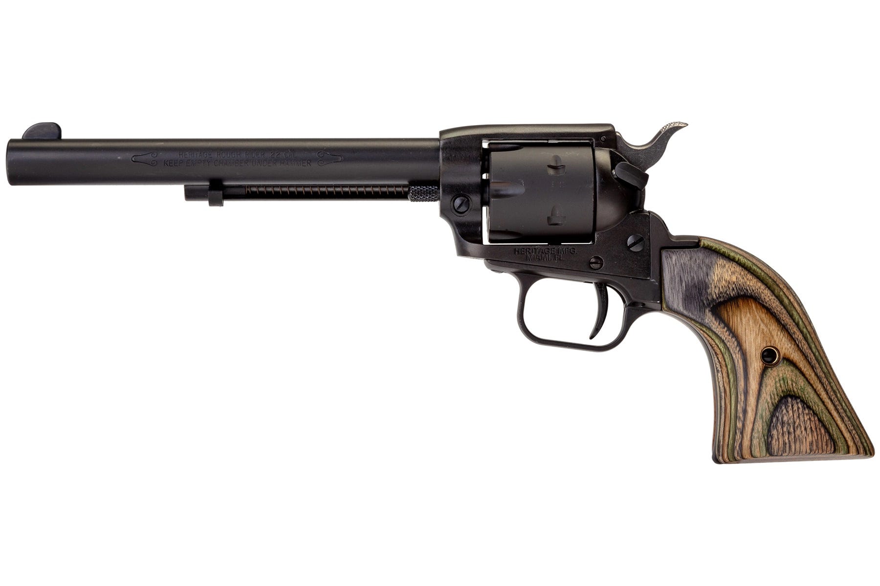 Heritage Firearms Rough Rider .22 LR 6.5" Barrel 6-Rounds Camo Laminate Grips - Image 2